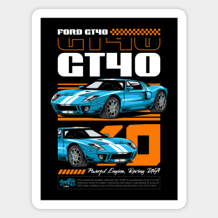 Iconic GT40 Exotic Car Magnet